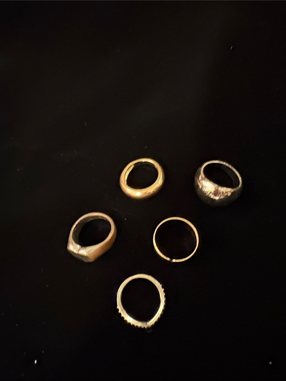 Women’s Mixed Metal Stackable Rings - Gold & Silver 5